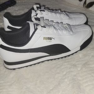 Puma Classic White and Black Sneakers